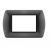 PLACCA 3 POSTI METALLO COMPATIBILE BTICINO LIVING GRIGIO SCURO