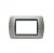 PLACCA 3 POSTI METALLO COMPATIBILE BTICINO LIVING CHAMPAGNE