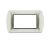 art PLACCA 4P ARGENTO METALLO COMPATIBILE LIVING BTICINO