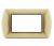 art PLACCA 4P ORO SPAZZOLATO METALLO COMPATIBILE LIVING BTICINO