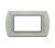 art PLACCA 4P GRIGIO METALLO COMPATIBILE LIVING BTICINO