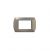 PLACCA 4 POSTI METALLO COMPATIBILE BTICINO LIVING GRIGIO CHIARO