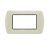 PLACCA 4 POSTI METALLO COMPATIBILE BTICINO LIVING AVORIO-PANNA