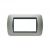 PLACCA 4 POSTI METALLO COMPATIBILE BTICINO LIVING CHAMPAGNE