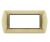 art PLACCA 7P ORO SPAZZOLATO METALLO COMPATIBILE LIVING BTICINO
