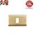 PLACCA 1P OTTONE SATINATO BORDI LUCIDI serie MAGIC 9001