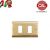 PLACCA 2P OTTONE SATINATO BORDI LUCIDI serie MAGIC 9002