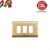 PLACCA 3P OTTONE SATINATO BORDI LUCIDI serie MAGIC 9003