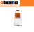 PULSANTE + PORTALAMPADA DIFFUSORE ARANCIONE BTICINO MATIX AM5057A