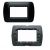 PLACCA 3P NERO AUTOPORTANTE COMP.BTICINO LIVING LIGHT/INTERNATIONAL
