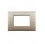 PLACCA 3P CHAMPAGNE METALLO COMPATIBILE AIR BTICINO