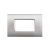 PLACCA 4P SILVER  METALLO COMPATIBILE AIR BTICINO