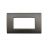 PLACCA 4P ANTRACITE METALLO COMPATIBILE AIR BTICINO