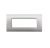 PLACCA 7P GRIGIO CHIARO METALLO COMPATIBILE AIR BTICINO Vip