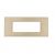 PLACCA 7P ORO SPAZZOLATO METALLO COMPATIBILE AIR BTICINO Vip