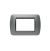 PLACCA 3P SILVER COMP.BTICINO LIVING INTERNATIONAL/LIGHT CX3-12