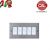 PLACCA 5P OTTONE CROMO SATINATO COMPATIBILE MAGIC ECO5-CS
