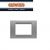 PLACCA VIRNA 3 POSTI GEWISS SYSTEM GW22283 TITANIO METALLIZZATO