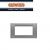 PLACCA VIRNA 4 POSTI GEWISS SYSTEM GW22284 TITANIO METALLIZZATO