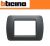 PLACCA 3 FORI BTICINO LIVING LIGHT L4803PA COLORE ACCIAIO SCURO.