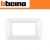 PLACCA 4 POSTI BTICINO LIVING LIGHT L4804BI BIANCO WHITE