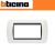 PLACCA 4 FORI BTICINO LIVING LIGHT L4804PB COLORE BIANCO.