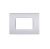 PLACCA 3 POSTI PVC COMPATIBILE BTICINO LIVING SILVER