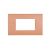 PLACCA 4 POSTI PVC COMPATIBILE BTICINO LIVING ARANCIONE