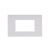 PLACCA 4 POSTI PVC COMPATIBILE BTICINO LIVING BIANCO