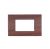 PLACCA 4 POSTI PVC COMPATIBILE BTICINO LIVING LEGNO