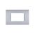 PLACCA 4 POSTI PVC COMPATIBILE BTICINO LIVING GRIGIO SCURO