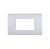 PLACCA 4 POSTI PVC COMPATIBILE BTICINO LIVING SILVER