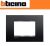 PLACCA 3 MODULI BTICINO LIVING LIGHT COLORE ANTRACITE LNA4803AR.