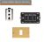 PRESA BIPASSO 5180+TELAIO+PLACCA BRONZO COMPATIBILE MAGIC BTICINO