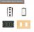 PRESA 5180+INTERRUTTORE 5011+TELAIO PLACCA BRONZO COMPATIBILE MAGIC BTICINO