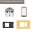 SCHUKO M4140/16+INTERRUTTORE 5011+TELAIO+PLACCA BRONZO COMPAT. MAGIC BTICINO