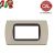 PLACCA 4P TORTORA INTERNO NERO COMPATIBILE LIVING INTERNATIONAL
