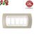 PLACCA 5P TORTORA INTERNO BIANCO COMPATIBILE MAGIC