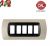 PLACCA 5P TORTORA INTERNO NERO COMPATIBILE MAGIC