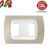 PLACCA 2P TORTORA INTERNO BIANCO COMPATIBILE MAGIC