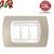 PLACCA 3P TORTORA INTERNO BIANCO COMPATIBILE  MAGIC