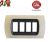 PLACCA 4P ROVERE SBIANCATO INTERNO NERO COMPATIBILE MAGIC