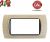 PLACCA 7P ROVERE SBIANCATO INTERNO NERO COMPATIBILE LIVING INTERNATIONAL