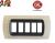 PLACCA 5P ROVERE SBIANCATO INTERNO NERO COMPATIBILE MAGIC