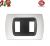 PLACCA 2P BIANCO INTERNO NERO COMPATIBILE MAGIC