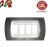 PLACCA 4P ANTRACITE METALLIZZATA INTERNO BIANCO COMPATIBILE MAGIC