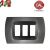 PLACCA 3P ANTRACITE METALLIZZATA INTERNO NERO serie MAGIC