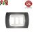 PLACCA 3P ANTRACITE METALLIZZATA INTERNO BIANCO COMPATIBILE MAGIC