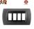 PLACCA 4P GRIGIO ARDESIA INTERNO NERO COMPATIBILE MAGIC