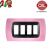 PLACCA 4P ROSA PASTELLO INTERNO NERO COMPATIBILE MAGIC